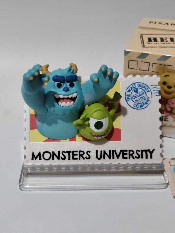 Sulley-and-Mike-Monster-University,-DIsney-Retro-Stamp-Collection-Blind-Box-Original-Miniso-3