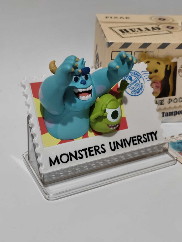 Sulley-and-Mike-Monster-University,-DIsney-Retro-Stamp-Collection-Blind-Box-Original-Miniso-5